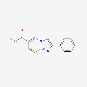 molecular formula C15H11FN2O2 B2426219 Methyl 2-(4-fluorophenyl)imidazo[1,2-a]pyridine-6-carboxylate CAS No. 866133-01-9