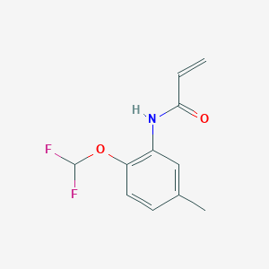 molecular formula C11H11F2NO2 B2426220 N-[2-(Difluoromethoxy)-5-methylphenyl]prop-2-enamide CAS No. 2361639-68-9
