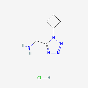 (1-Cyclobutyltetrazol-5-yl)methanamine;hydrochloride