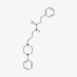 molecular formula C22H29N3O B2426244 3-phenyl-N-(3-(4-phenylpiperazin-1-yl)propyl)propanamide CAS No. 1049474-14-7