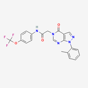 2-(4-oxo-1-(o-tolyl)-1H-pyrazolo[3,4-d]pyrimidin-5(4H)-yl)-N-(4-(trifluoromethoxy)phenyl)acetamide