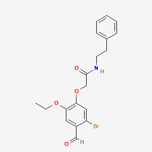 2-(5-bromo-2-ethoxy-4-formylphenoxy)-N-(2-phenylethyl)acetamide