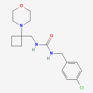 1-[(4-Chlorophenyl)methyl]-3-{[1-(morpholin-4-yl)cyclobutyl]methyl}urea