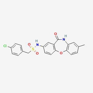 1-(4-chlorophenyl)-N-(8-methyl-11-oxo-10,11-dihydrodibenzo[b,f][1,4]oxazepin-2-yl)methanesulfonamide