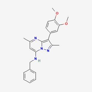 N-benzyl-3-(3,4-dimethoxyphenyl)-2,5-dimethylpyrazolo[1,5-a]pyrimidin-7-amine