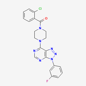 (2-chlorophenyl)(4-(3-(3-fluorophenyl)-3H-[1,2,3]triazolo[4,5-d]pyrimidin-7-yl)piperazin-1-yl)methanone