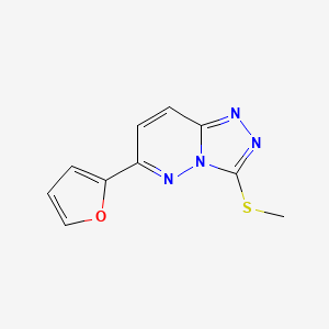 molecular formula C10H8N4OS B2426256 6-(呋喃-2-基)-3-甲硫基-[1,2,4]三唑并[4,3-b]哒嗪 CAS No. 894066-31-0