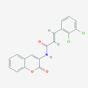 molecular formula C18H11Cl2NO3 B2426271 (E)-3-(2,3-二氯苯基)-N-(2-氧代-2H-色满-3-基)丙烯酰胺 CAS No. 330664-04-5