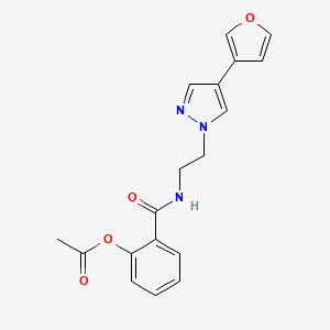 2-({2-[4-(furan-3-yl)-1H-pyrazol-1-yl]ethyl}carbamoyl)phenyl acetate