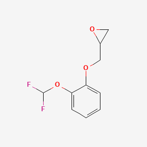 molecular formula C10H10F2O3 B2426277 2-[[2-(二氟甲氧基)苯氧基]甲基]环氧乙烷 CAS No. 1237991-81-9