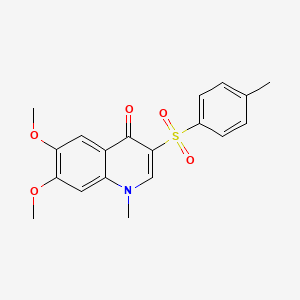 6,7-Dimethoxy-1-methyl-3-(4-methylbenzenesulfonyl)-1,4-dihydroquinolin-4-one