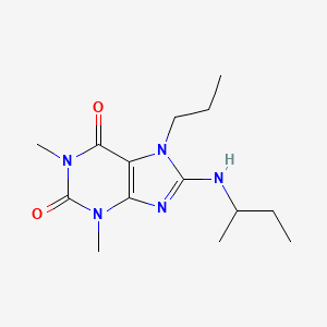 molecular formula C14H23N5O2 B2426283 8-(Butan-2-ylamino)-1,3-dimethyl-7-propylpurine-2,6-dione CAS No. 333752-20-8