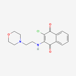 molecular formula C16H17ClN2O3 B2426286 2-氯-3-[(2-吗啉乙基)氨基]萘醌 CAS No. 135127-52-5