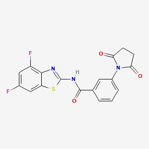 N-(4,6-difluoro-1,3-benzothiazol-2-yl)-3-(2,5-dioxopyrrolidin-1-yl)benzamide