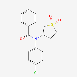 molecular formula C17H16ClNO3S B2426302 N-(4-Chlorophenyl)-N-(1,1-dioxidotetrahydro-3-thienyl)benzamide CAS No. 303093-94-9