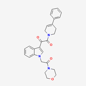 1-(1-(2-morpholino-2-oxoethyl)-1H-indol-3-yl)-2-(4-phenyl-5,6-dihydropyridin-1(2H)-yl)ethane-1,2-dione