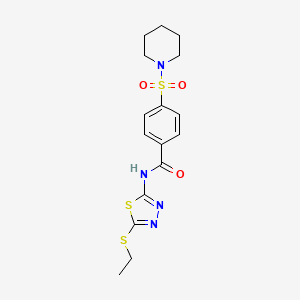 N-(5-(ethylthio)-1,3,4-thiadiazol-2-yl)-4-(piperidin-1-ylsulfonyl)benzamide