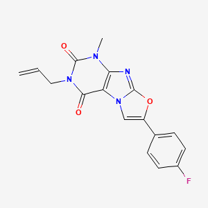 molecular formula C17H13FN4O3 B2426315 3-allyl-7-(4-fluorophenyl)-1-methyloxazolo[2,3-f]purine-2,4(1H,3H)-dione CAS No. 941226-03-5