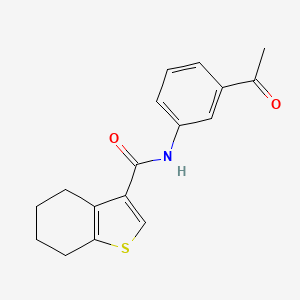 molecular formula C17H17NO2S B2426320 N-(3-乙酰苯基)-4,5,6,7-四氢-1-苯并噻吩-3-甲酰胺 CAS No. 627044-95-5