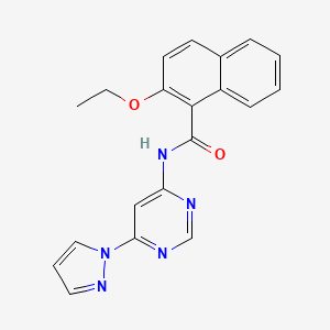N-(6-(1H-pyrazol-1-yl)pyrimidin-4-yl)-2-ethoxy-1-naphthamide