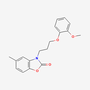 molecular formula C18H19NO4 B2426330 3-[3-(2-Methoxy-phenoxy)-propyl]-5-methyl-3H-benzooxazol-2-one CAS No. 767292-97-7