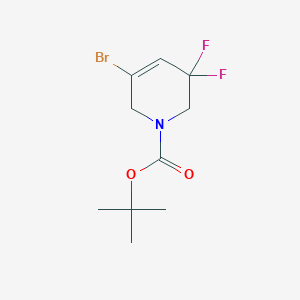 molecular formula C10H14BrF2NO2 B2426331 tert-butyl 3-bromo-5,5-difluoro-5,6-dihydropyridine-1(2H)-carboxylate CAS No. 1936565-12-6