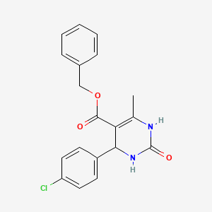 molecular formula C19H17ClN2O3 B2426345 Benzyl 4-(4-chlorophenyl)-6-methyl-2-oxo-1,2,3,4-tetrahydropyrimidine-5-carboxylate CAS No. 312944-15-3