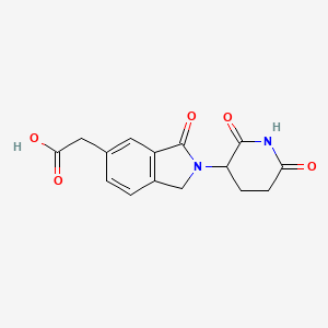 molecular formula C15H14N2O5 B2426349 2-[2-(2,6-Dioxopiperidin-3-yl)-3-oxo-1H-isoindol-5-yl]acetic acid CAS No. 2287262-43-3