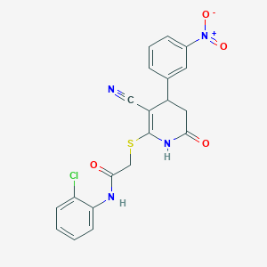 N-(2-chlorophenyl)-2-{[3-cyano-4-(3-nitrophenyl)-6-oxo-1,4,5,6-tetrahydropyridin-2-yl]sulfanyl}acetamide