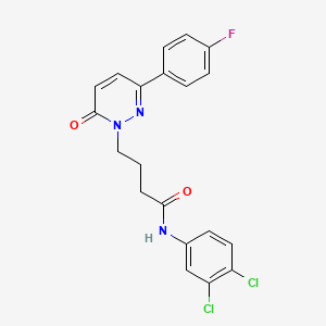 molecular formula C20H16Cl2FN3O2 B2426361 N-(3,4-dichlorophenyl)-4-(3-(4-fluorophenyl)-6-oxopyridazin-1(6H)-yl)butanamide CAS No. 946215-79-8