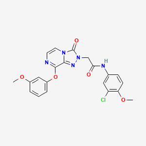 molecular formula C21H18ClN5O5 B2426371 N-环戊基-1-{4-[(4-氟苯甲酰)氨基]苯基}-2-氧代-1,2-二氢吡啶-3-甲酰胺 CAS No. 1251544-78-1