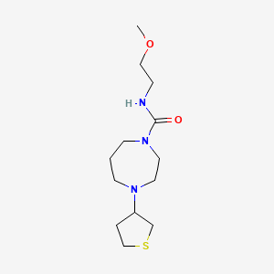 molecular formula C13H25N3O2S B2426372 N-(2-methoxyethyl)-4-(tetrahydrothiophen-3-yl)-1,4-diazepane-1-carboxamide CAS No. 2309554-29-6