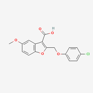 2-[(4-Chlorophenoxy)methyl]-5-methoxy-1-benzofuran-3-carboxylic acid