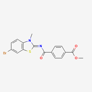 (E)-methyl 4-((6-bromo-3-methylbenzo[d]thiazol-2(3H)-ylidene)carbamoyl)benzoate