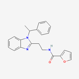 N-{2-[1-(1-phenylethyl)-1H-1,3-benzodiazol-2-yl]ethyl}furan-2-carboxamide