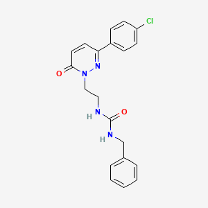 molecular formula C20H19ClN4O2 B2426399 1-苄基-3-(2-(3-(4-氯苯基)-6-氧代吡哒嗪-1(6H)-基)乙基)脲 CAS No. 1021111-75-0