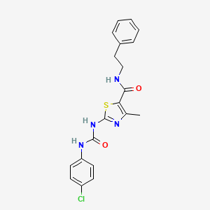 2-(3-(4-chlorophenyl)ureido)-4-methyl-N-phenethylthiazole-5-carboxamide