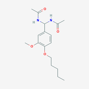 N-[acetamido-(3-methoxy-4-pentoxyphenyl)methyl]acetamide