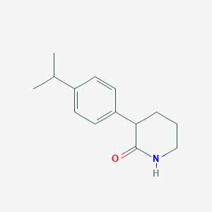 molecular formula C14H19NO B2426417 3-(4-Propan-2-ylphenyl)piperidin-2-one CAS No. 1266893-49-5