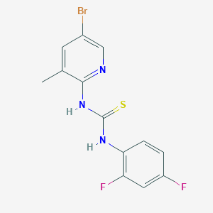 molecular formula C13H10BrF2N3S B2426419 N-(5-溴-3-甲基-2-吡啶基)-N'-(2,4-二氟苯基)硫脲 CAS No. 306732-47-8