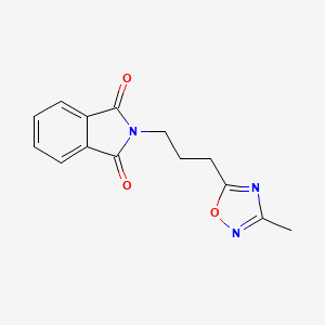 molecular formula C14H13N3O3 B2426421 2-(3-(3-Methyl-1,2,4-oxadiazol-5-yl)propyl)isoindoline-1,3-dione CAS No. 173336-84-0