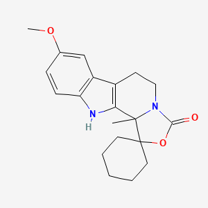 8'-Methoxy-11b'-methyl-5',6',11',11b'-tetrahydrospiro[cyclohexane-1,1'-[1,3]oxazolo[3',4':1,2]pyrido[3,4-b]indol]-3'-one