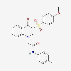 2-[3-(4-methoxyphenyl)sulfonyl-4-oxoquinolin-1-yl]-N-(4-methylphenyl)acetamide