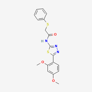 N-(5-(2,4-dimethoxyphenyl)-1,3,4-thiadiazol-2-yl)-2-(phenylthio)acetamide
