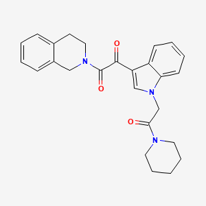 1-(3,4-dihydro-1H-isoquinolin-2-yl)-2-[1-(2-keto-2-piperidino-ethyl)indol-3-yl]ethane-1,2-dione