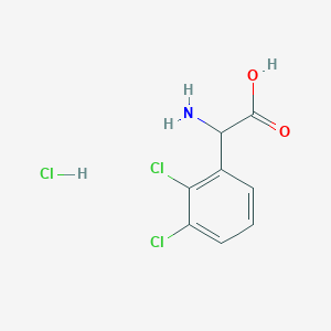 molecular formula C8H8Cl3NO2 B2426451 Amino(2,3-dichlorophenyl)acetic acid hydrochloride CAS No. 1025447-40-8; 318270-11-0