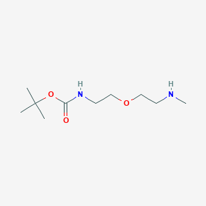 molecular formula C10H22N2O3 B2426461 叔丁基N-{2-[2-(甲基氨基)乙氧基]乙基}氨基甲酸酯 CAS No. 1185772-28-4