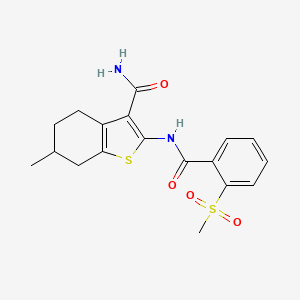 6-Methyl-2-(2-(methylsulfonyl)benzamido)-4,5,6,7-tetrahydrobenzo[b]thiophene-3-carboxamide