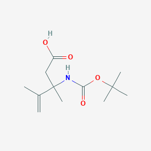 molecular formula C12H21NO4 B2426474 N-Boc-(+/-)-3-amino-3,4-dimethylpent-4-enoic acid CAS No. 1335042-48-2