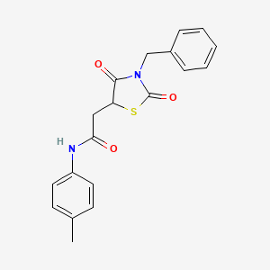 2-(3-benzyl-2,4-dioxo-1,3-thiazolidin-5-yl)-N-(4-methylphenyl)acetamide